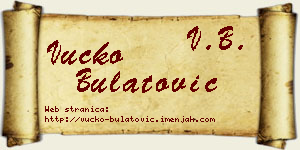 Vučko Bulatović vizit kartica